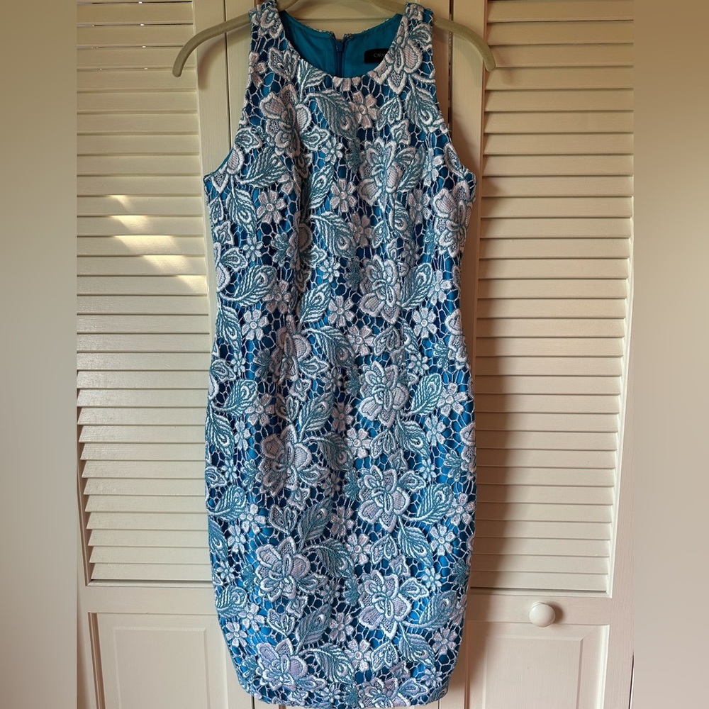 Gorgeous Blue and White Mini Dress